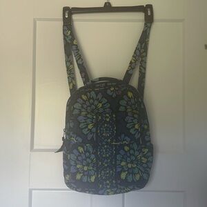 Vera Bradley blue with flowers cloth backpack!